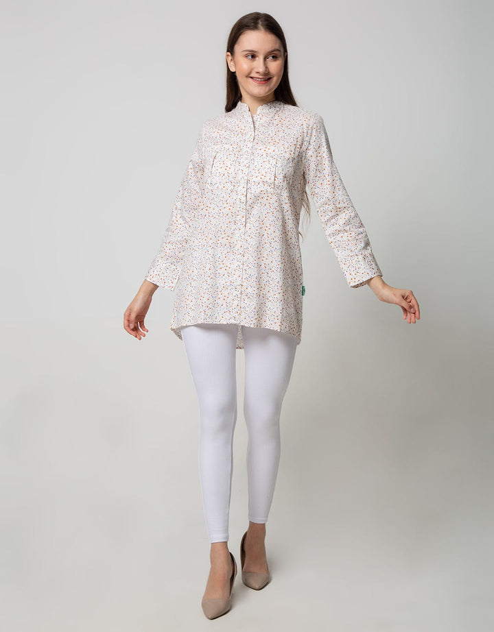 Point One Girl Aurora Floral White Blouse