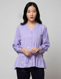 Details Blouse 7/8 Sleeves Embroidery