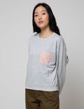 Details Pink Top Knit Sweatshirt Komb