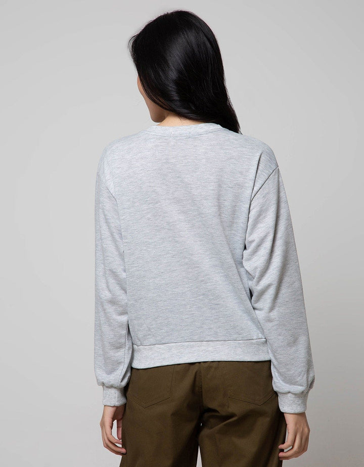 Details Pink Top Knit Sweatshirt Komb