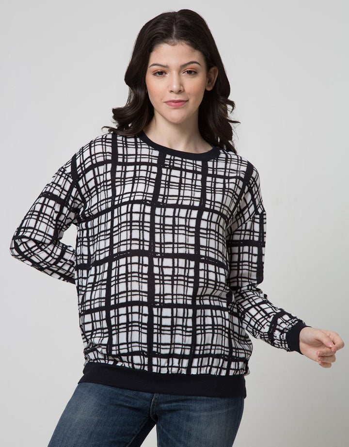 Logo Jeans Kemeja Print Block Tartan
