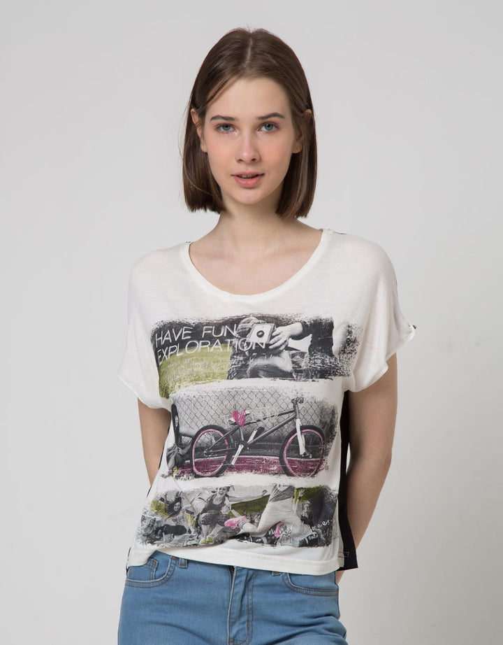 Ninety Degrees Girl Bike Kaos Wanita
