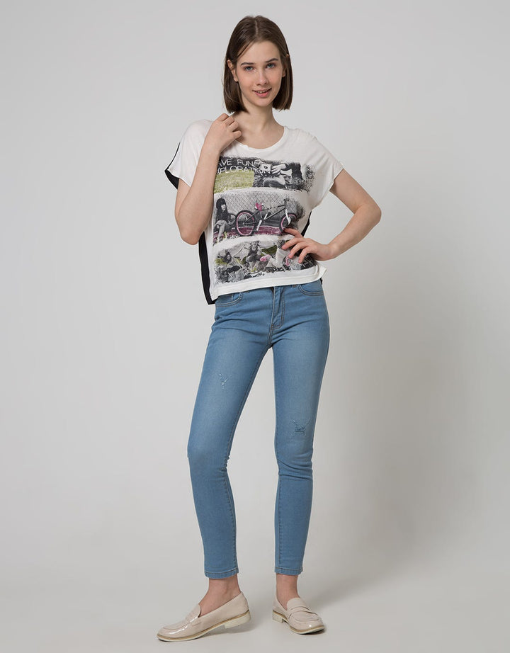 Ninety Degrees Girl Bike Kaos Wanita