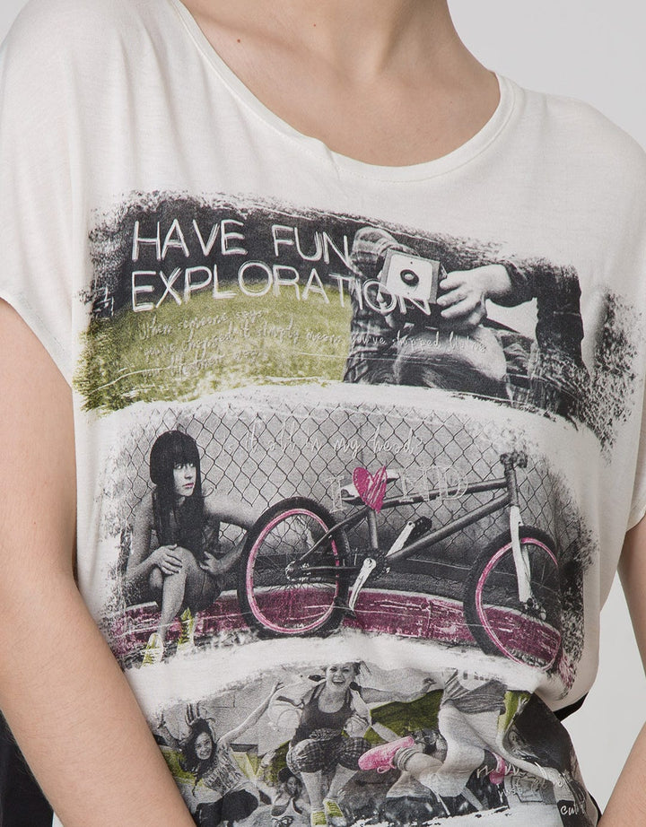 Ninety Degrees Girl Bike Kaos Wanita