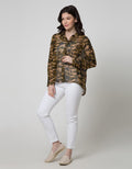 Logo Jeans Army Print Blus Wanita