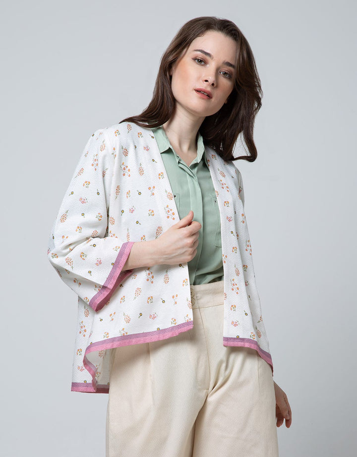 Details Blazer Pink Outer Dobby Flw