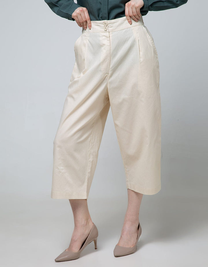 Details Long Pants Cullote With Button