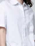 Details Shirt Wide Sleeve Poplin Solid With Pocket