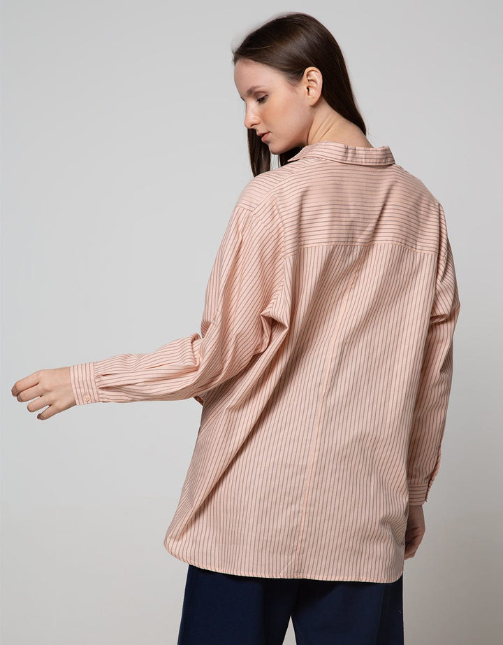 Nevada Long Sleeve Shirt Stripe Long Model