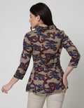 Arjuna Weda Women's Batik Blouse Mega Mendung II