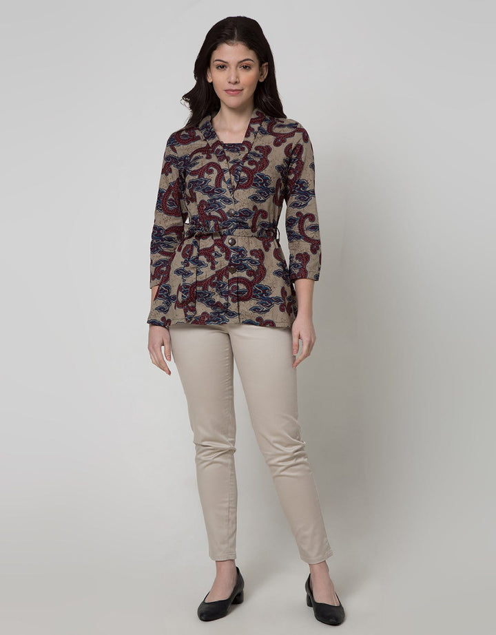 Arjuna Weda Women's Batik Blouse Mega Mendung II