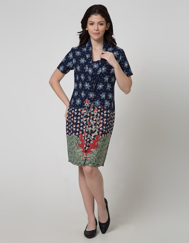 Arjuna Weda Maduraan Print Dress Batik Wanita
