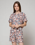 Nevada Short Sleeve Pajama Shorts Leaves
