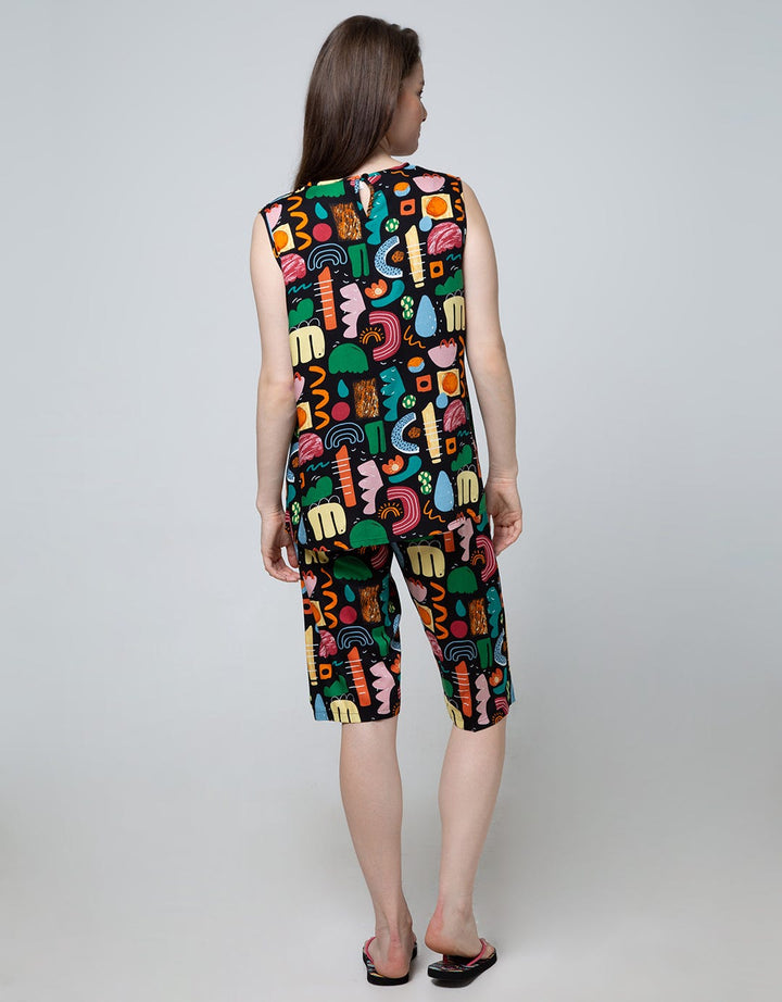 Nevada Short Sleeve Pajama Capri
