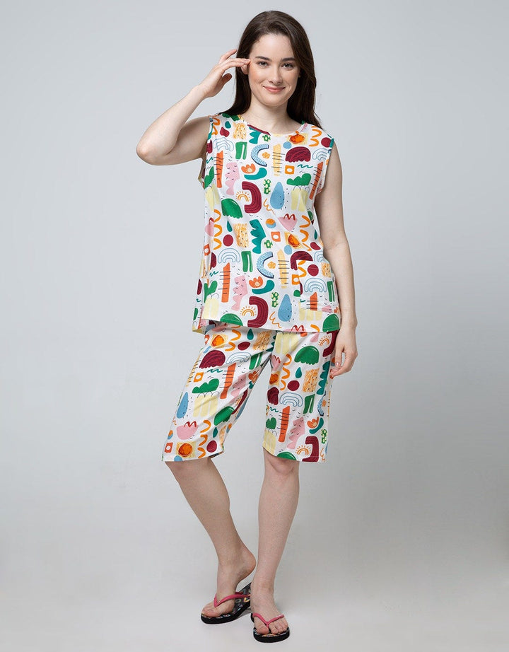 Nevada Short Sleeve Pajama Capri
