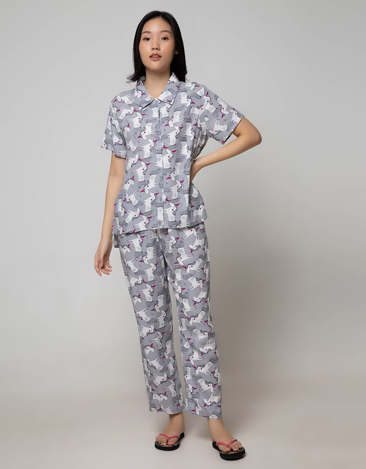 Nevada Short Sleeve Pajama Pants Doodle Unicorn