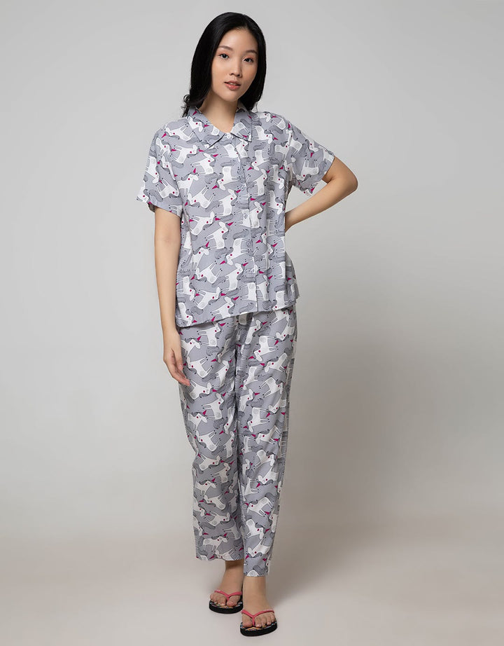 Nevada Short Sleeve Pajama Pants Doodle Unicorn