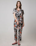 St. Yves Short Sleeve Pajama Pants Leaf Flok