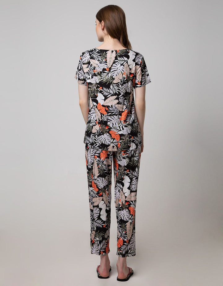 St. Yves Short Sleeve Pajama Pants Leaf Flok