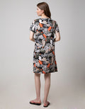 St. Yves Short Sleeve Midi Dress Leaf Flok