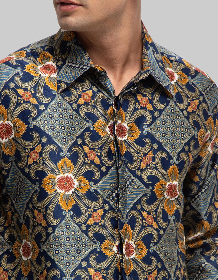 Arjuna Weda Almond Flower Batik Shirt