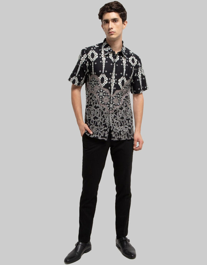 Arjuna Weda Kawung Baris Batik Shirt