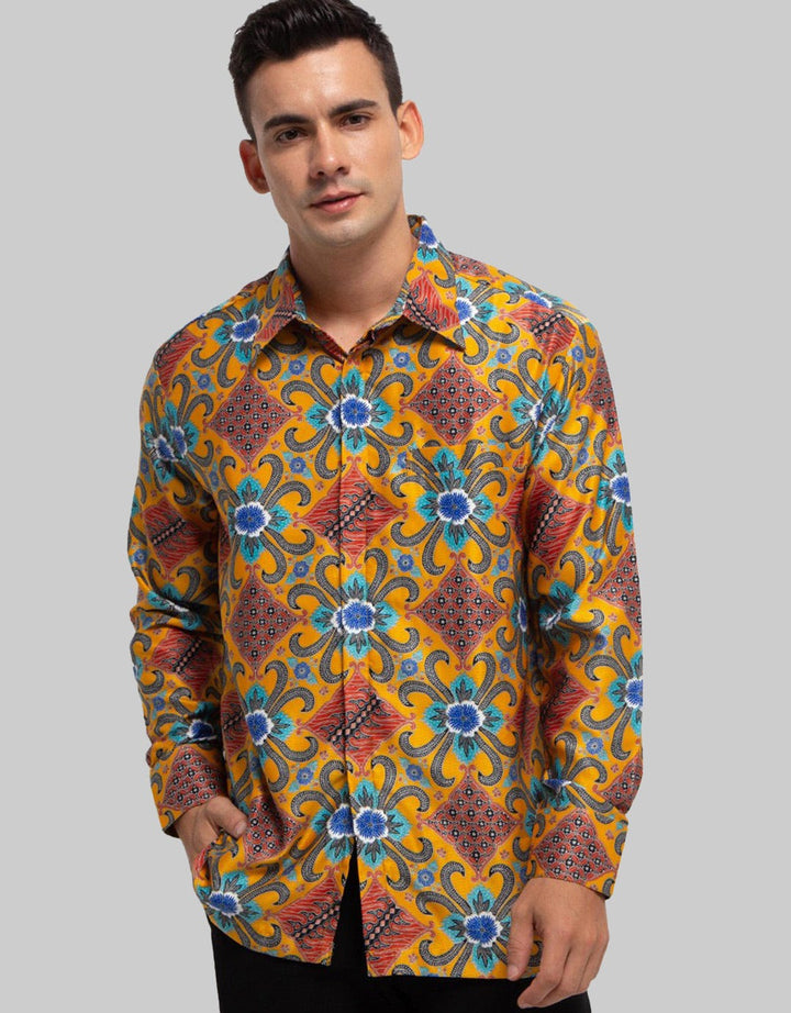 Arjuna Weda Almond Flower Batik Shirt