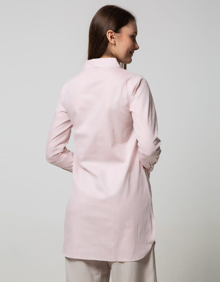 Point One Girl Fabia Stripe Pink Blouse