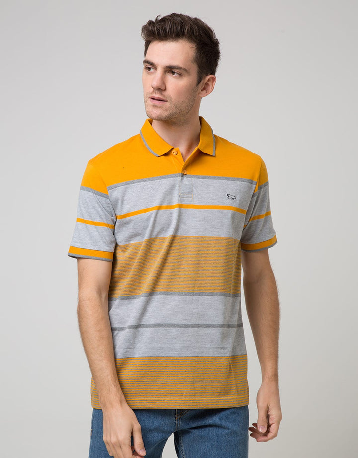 Walrus Kaos Polo Pria Motif Garis Dominan