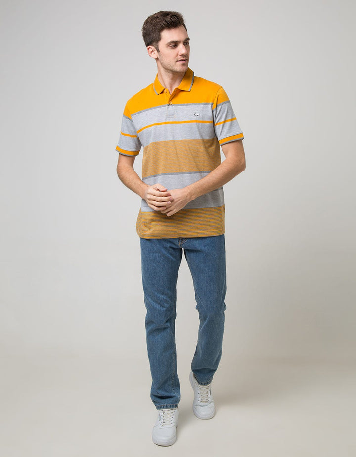 Walrus Kaos Polo Pria Motif Garis Dominan