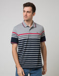 Walrus Kaos Polo Pria Motif Garis