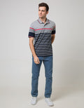 Walrus Kaos Polo Pria Motif Garis