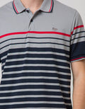 Walrus Kaos Polo Pria Motif Garis