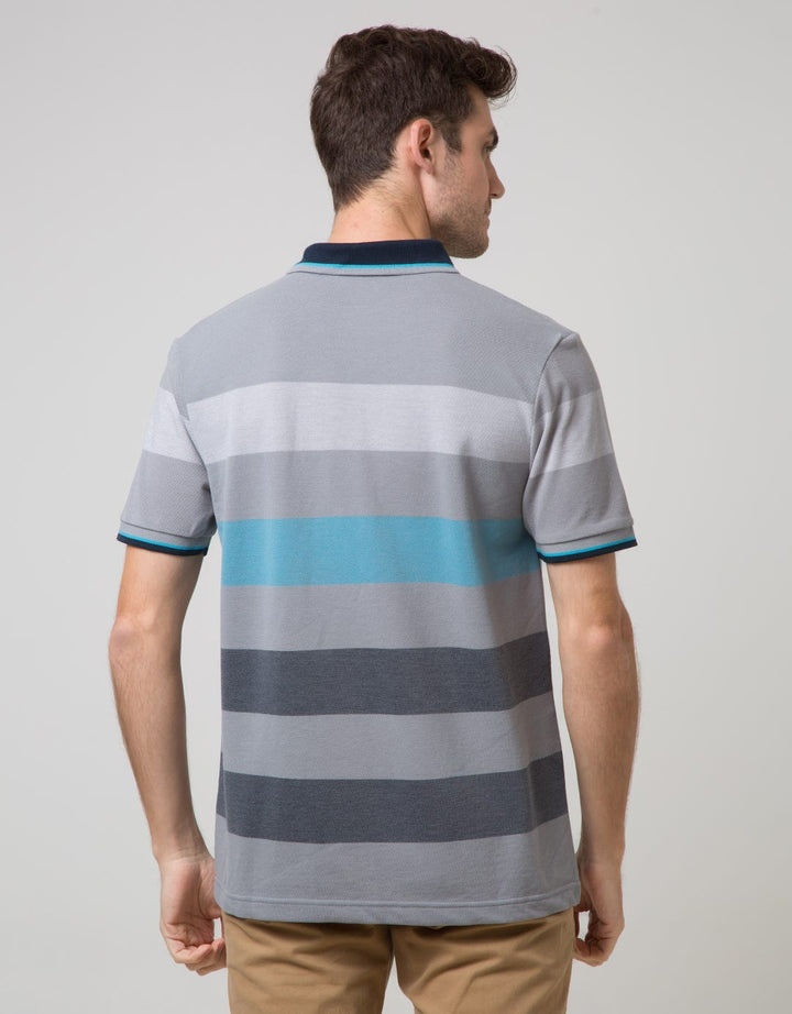Walrus Kaos Polo Pria Motif Garis Soft Look