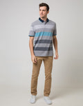 Walrus Kaos Polo Pria Motif Garis Soft Look