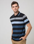 Walrus Kaos Polo Pria Motif Garis Besar