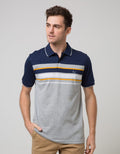Walrus Kaos Polo Pria Motif Garis