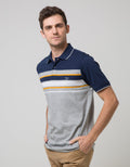 Walrus Kaos Polo Pria Motif Garis