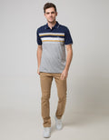 Walrus Kaos Polo Pria Motif Garis