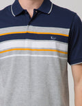 Walrus Kaos Polo Pria Motif Garis