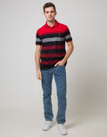 Walrus Kaos Polo Pria Motif Multi Garis