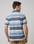 Walrus Kaos Polo Pria Motif Garis Kombinasi