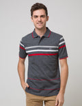 Walrus Kaos Polo Pria Motif Garis