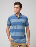 Walrus Kaos Polo Pria Motif Garis Dua Warna