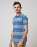 Walrus Kaos Polo Pria Motif Garis Dua Warna