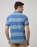Walrus Kaos Polo Pria Motif Garis Dua Warna