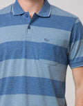 Walrus Kaos Polo Pria Motif Garis Dua Warna