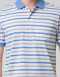Walrus Kaos Polo Pria Motif Garis Tiga Warna
