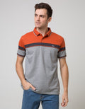 Walrus Kaos Polo Pria Motif Garis Tengah