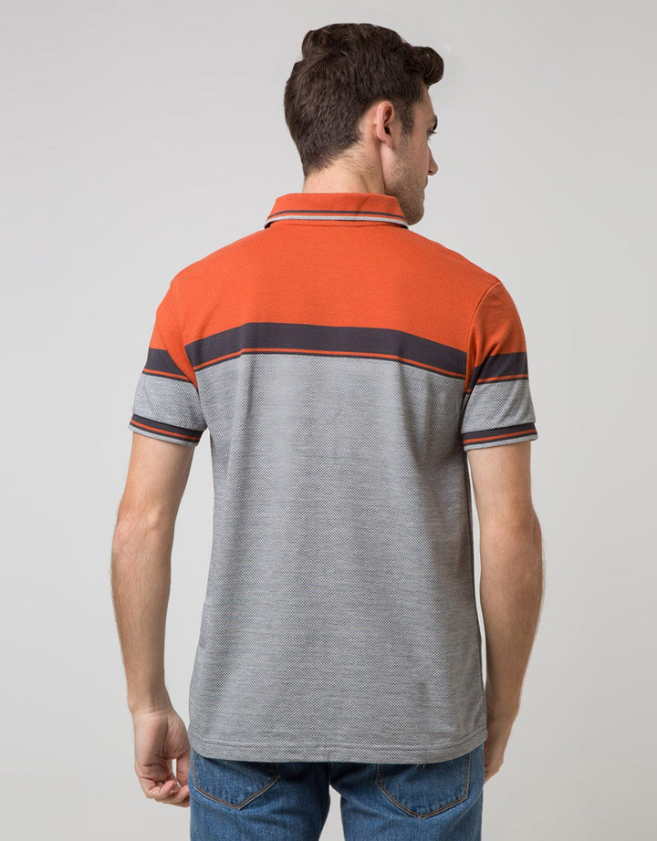 Walrus Kaos Polo Pria Motif Garis Tengah